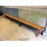 *PINE GYMNASIUM BENCH WITH 4 FEET - 4.1M L