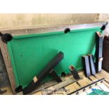 *POOL TABLE (DISMANTLED) WITH LEGS, LEGS WILL REQUIRE FIXING - 204CM L X 120CM W