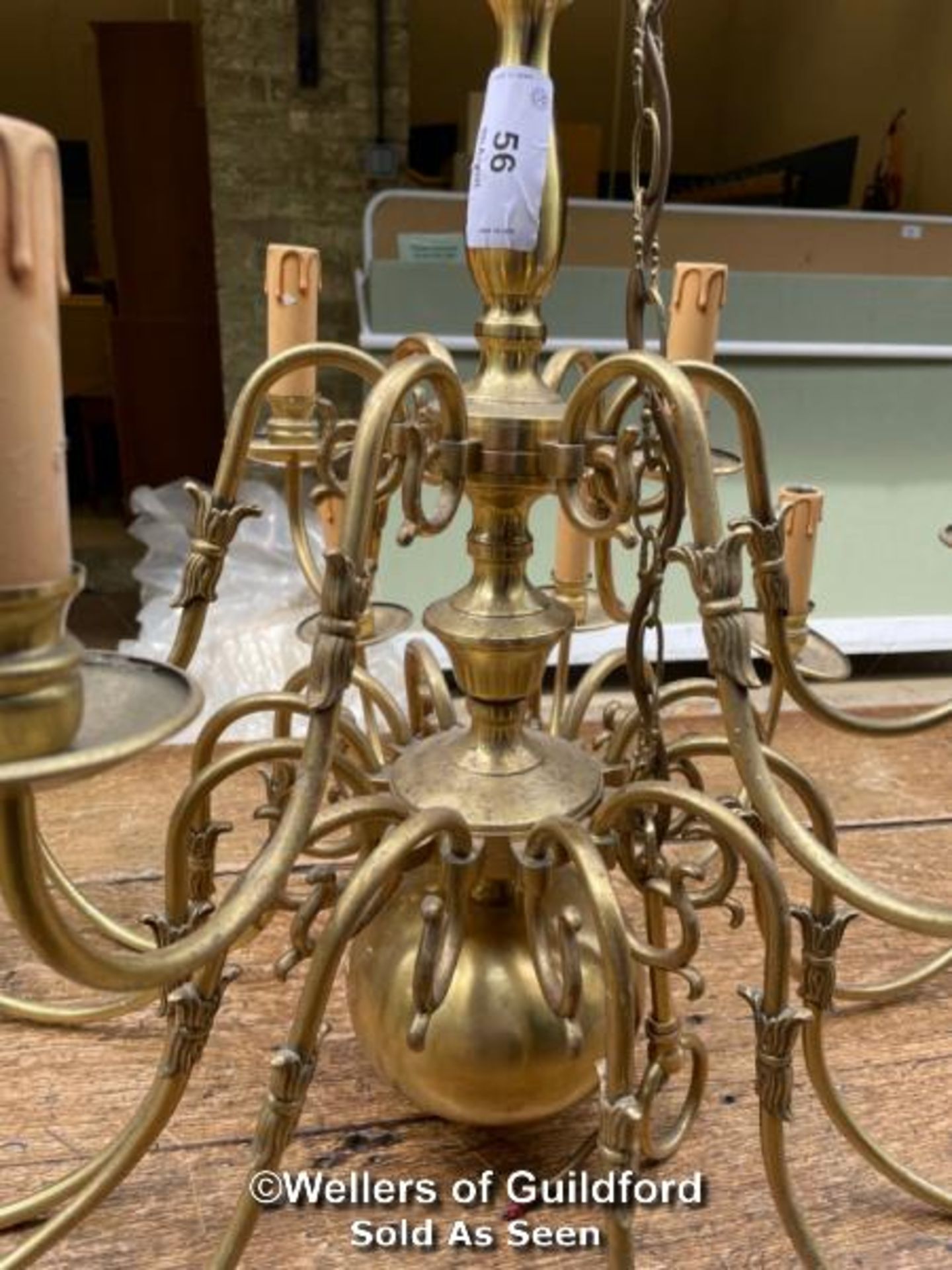 *REPRODUCTION 18 LAMP CHANDELIER - 85CM W X 65CM H - Image 2 of 2