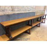 *OAK GYMNASIUM BENCH WITH 4 FEET - 3.82M L