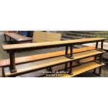 *OAK GYMNASIUM BENCH WITH 3 FEET - 2.98M L