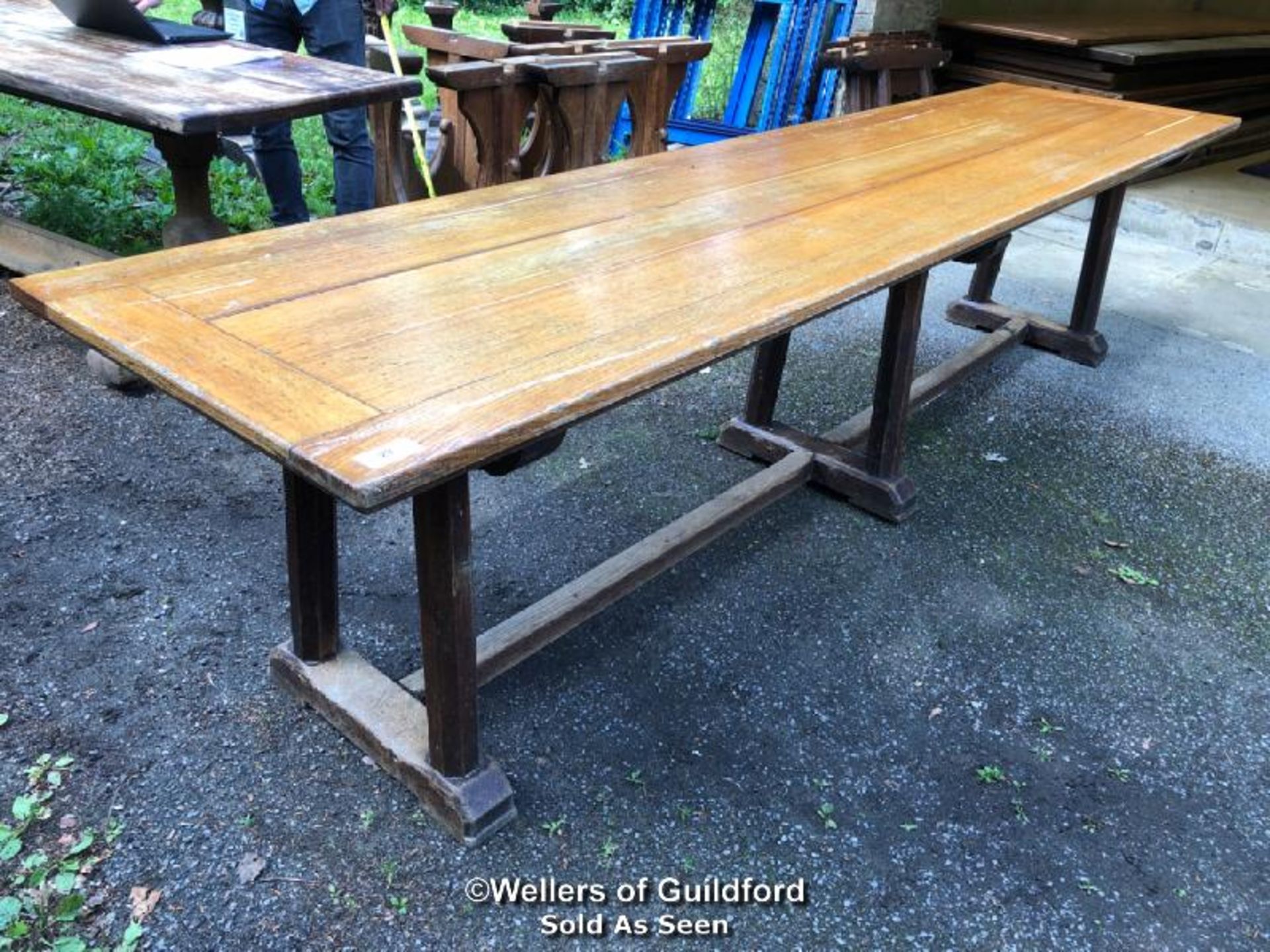 *NON MATCHING REFECTORY TABLE AND BASE - 3.2M L X 76CM W X 79CM H