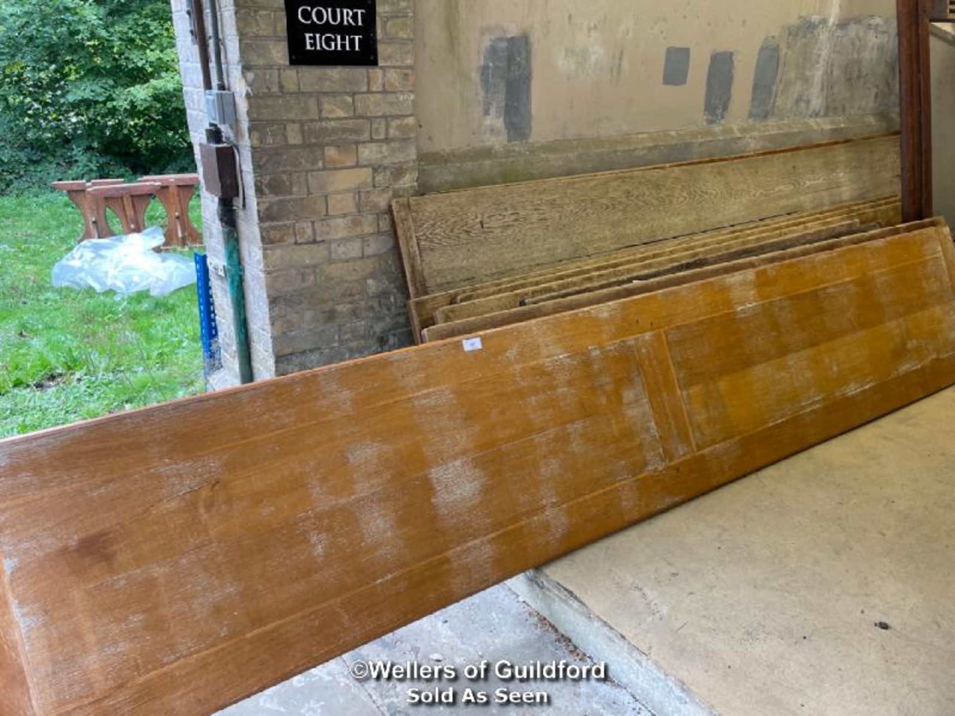 REFECTORY TABLE TOP - 4.26M L X 76CM W - POSSIBLY MATCHES THE TABLE LEGS IN LOT 63