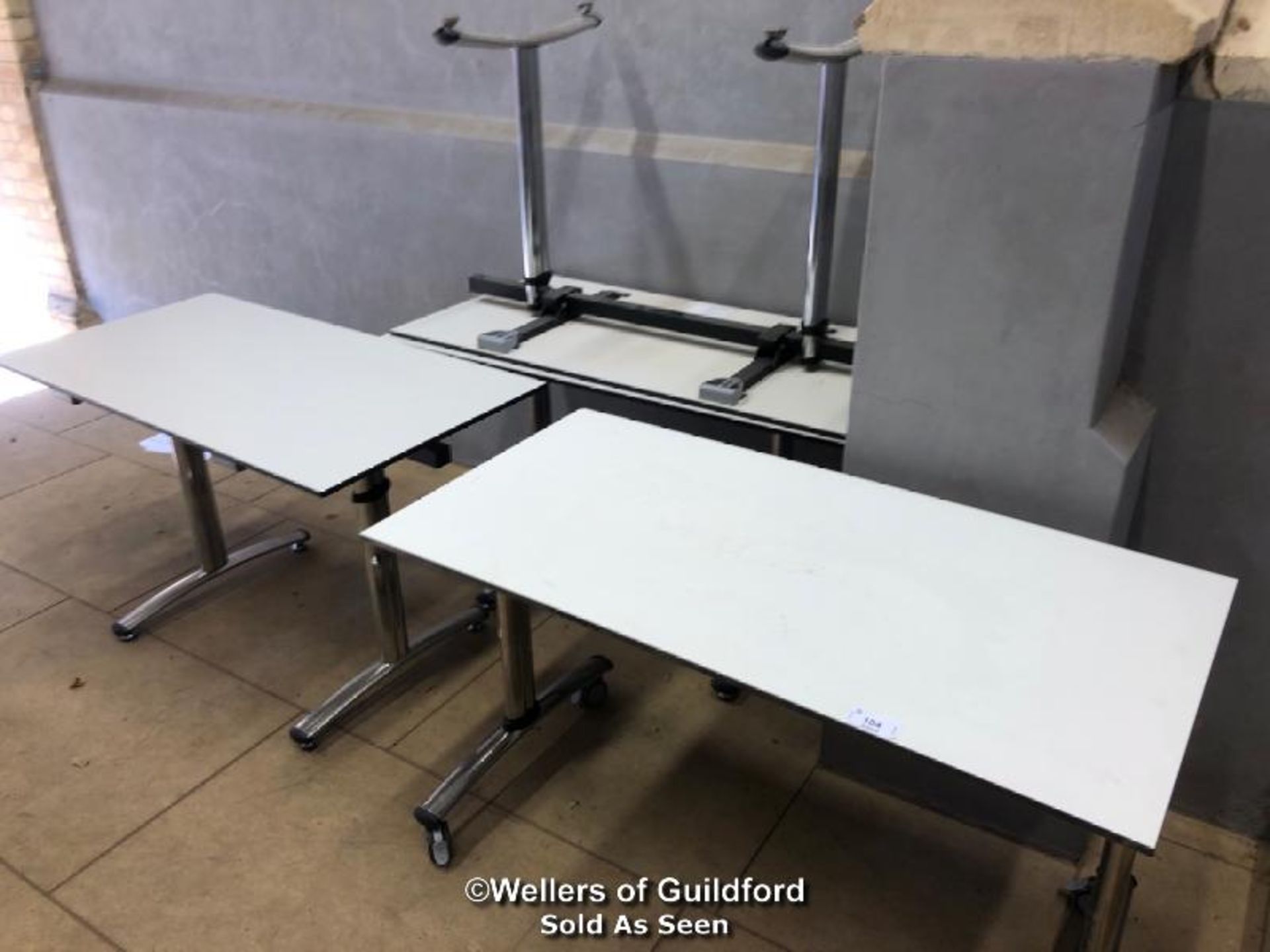 *X4 DESKS WITH FROVI T100 RATATE BASES - 120CM L X 60CM D X 72CM H