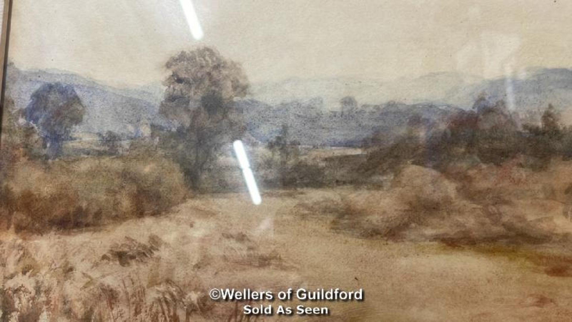 BRIAN WHITMORE (FL.1871 - 1897), TWO FRAMED WATERCOLOUR LANDSCAPES SIGNED B.WHITMORE,. 25 X 14CM & - Image 6 of 7