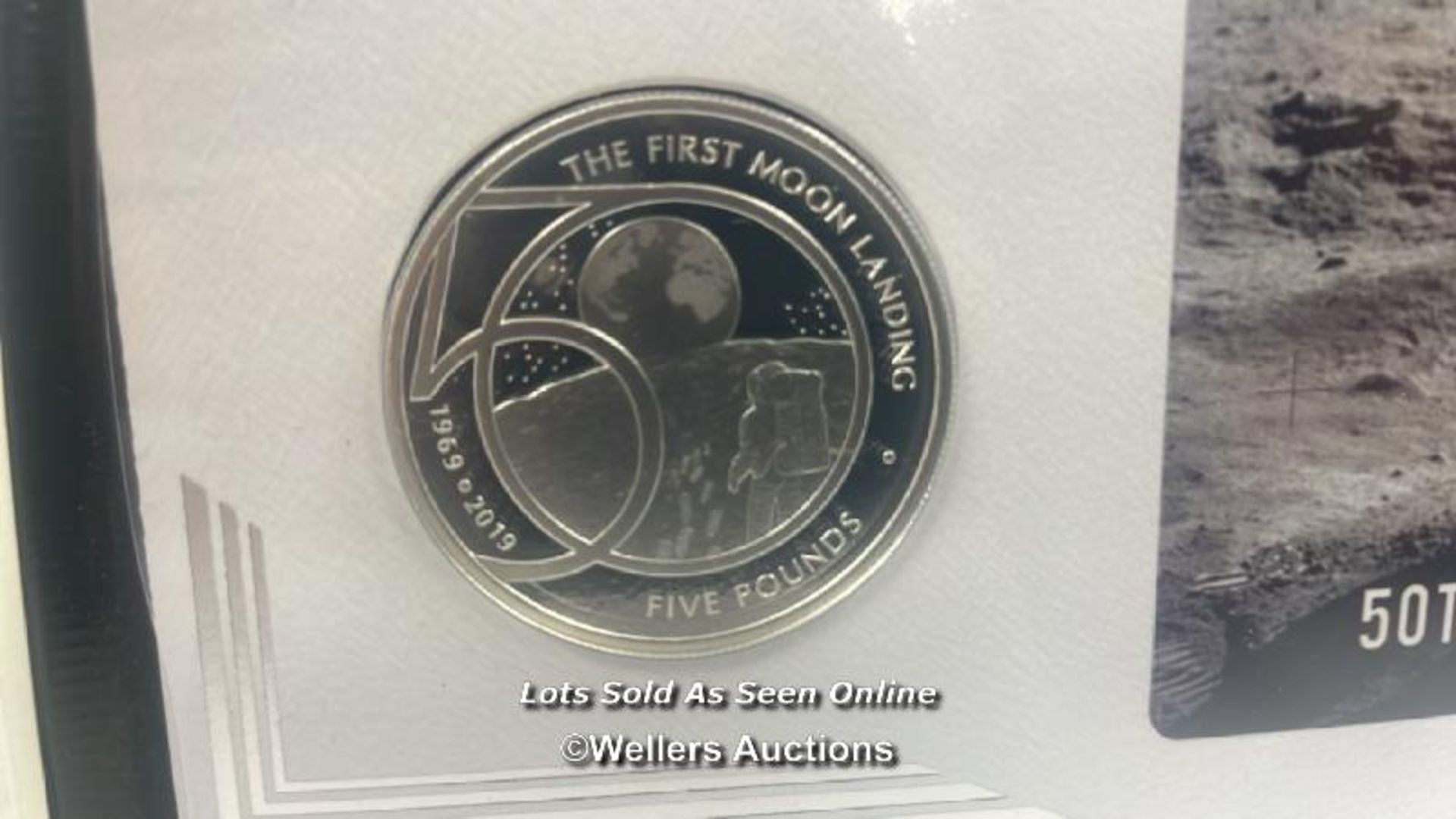 HARRINGTON & BYRNE 2019 50TH ANNIVERSARY OF THE MOON LANDING SILVER PROOF $1 COIN AND MOON LANDING - Image 6 of 8