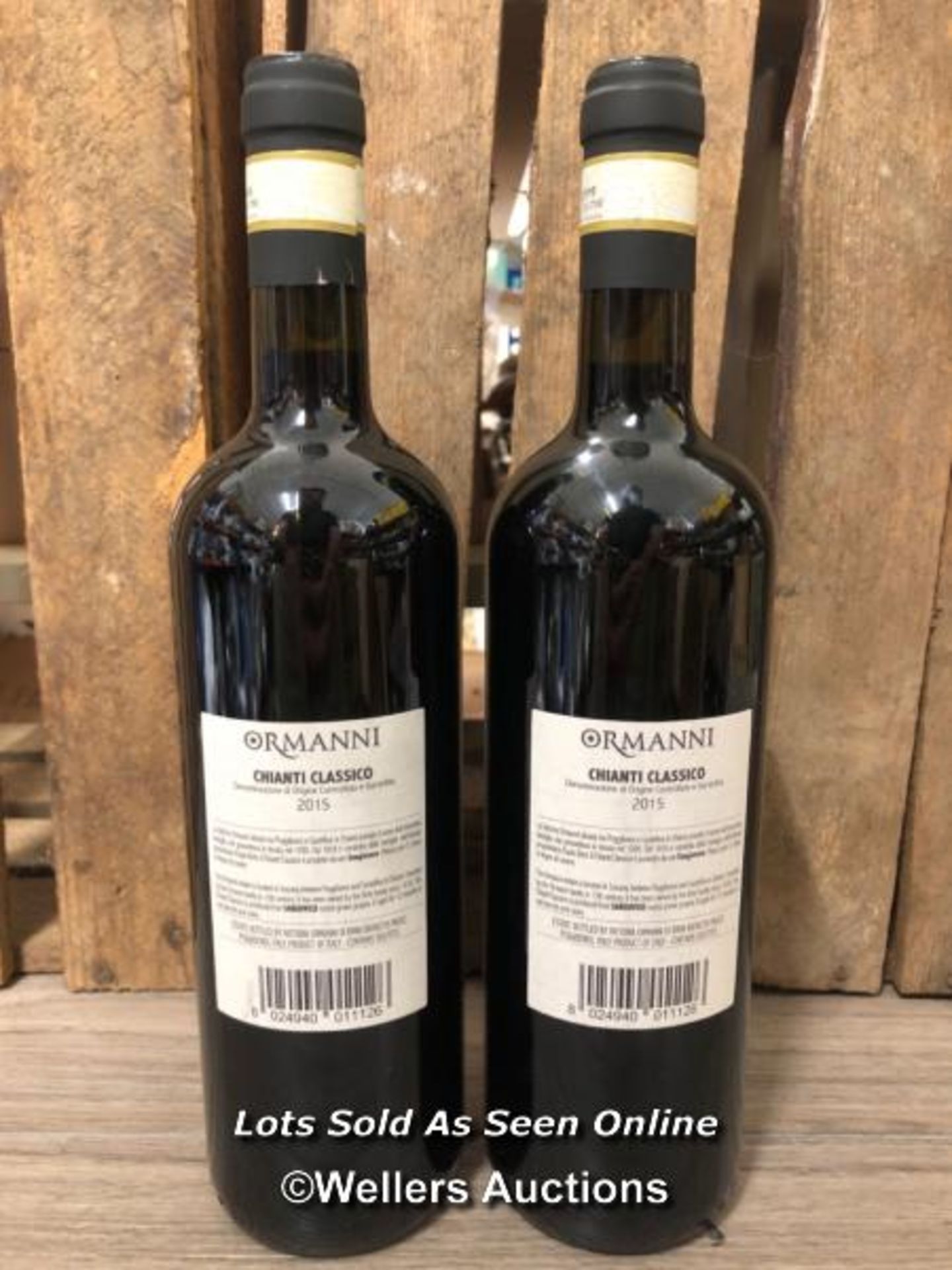 TWO BOTTLES OF 2015 ORMANNI CHIANTI, 750ML, 14.5% VOL - Bild 2 aus 4