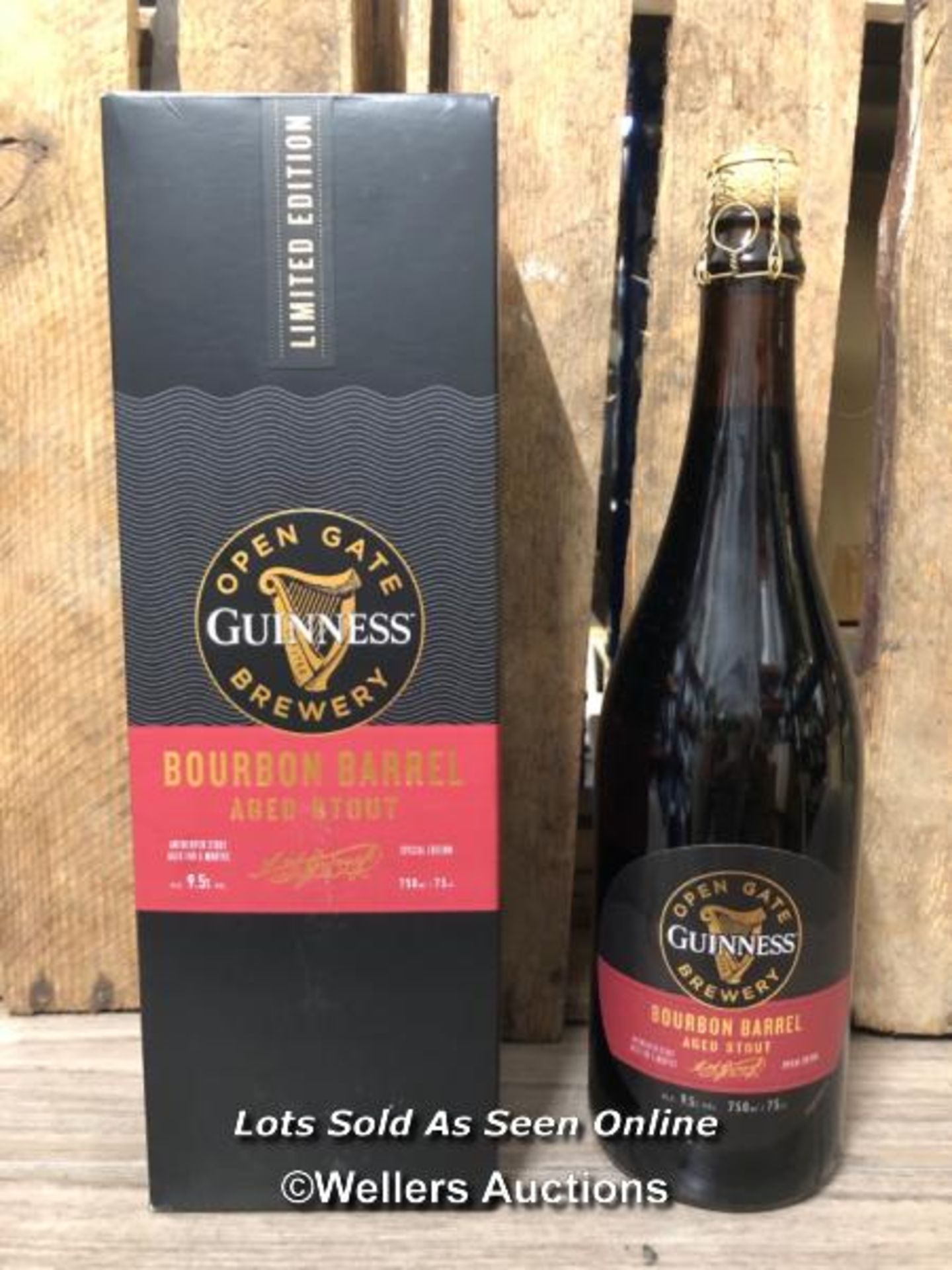 GUINNESS BOURBON BARREL AGED STOUT, SPECIAL EDITION, 750ML, 9.5% VOL, WITH BOX