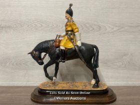 MICHAEL J SUTTY HAND PAINTED PORCELAIN FIGURE, SKINNERS HORSE, OFFICER 1911, MODEL NO.5 LIMITED