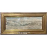 ERNEST STUART (FL.1889 - 1915) FRAMED WATER COLOUR "BLOWING FRESH, TORBAY", SIGNED, 75 X 24CM