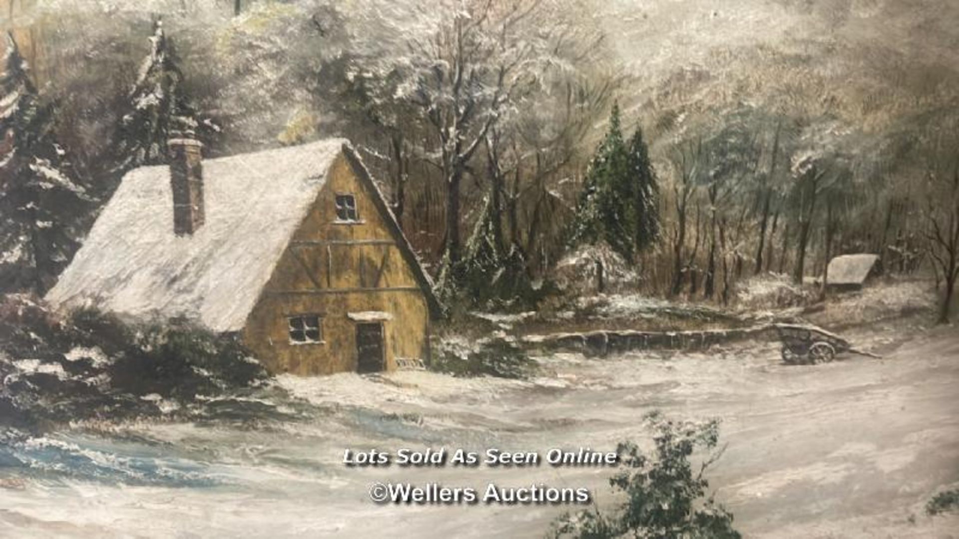 *TWO PAINTINGS DEPICTING SNOWY LANDSCAPES, THE LARGEST SIGNED "ARTHUR READ 1975" OIL ON BOARD 60 X - Bild 3 aus 7