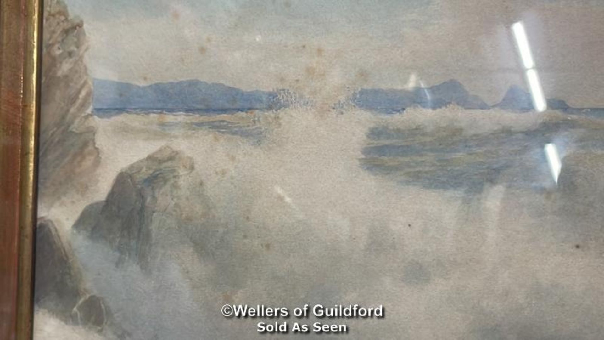 ERNEST STUART (FL.1889 - 1915) FRAMED WATER COLOUR "BLOWING FRESH, TORBAY", SIGNED, 75 X 24CM - Image 2 of 7