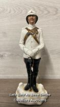 MICHAEL J SUTTY HAND PAINTED PORCELAIN FIGURE, BRITISH OFFICER, 4TH CAVALRY C1910, MODEL NO.106