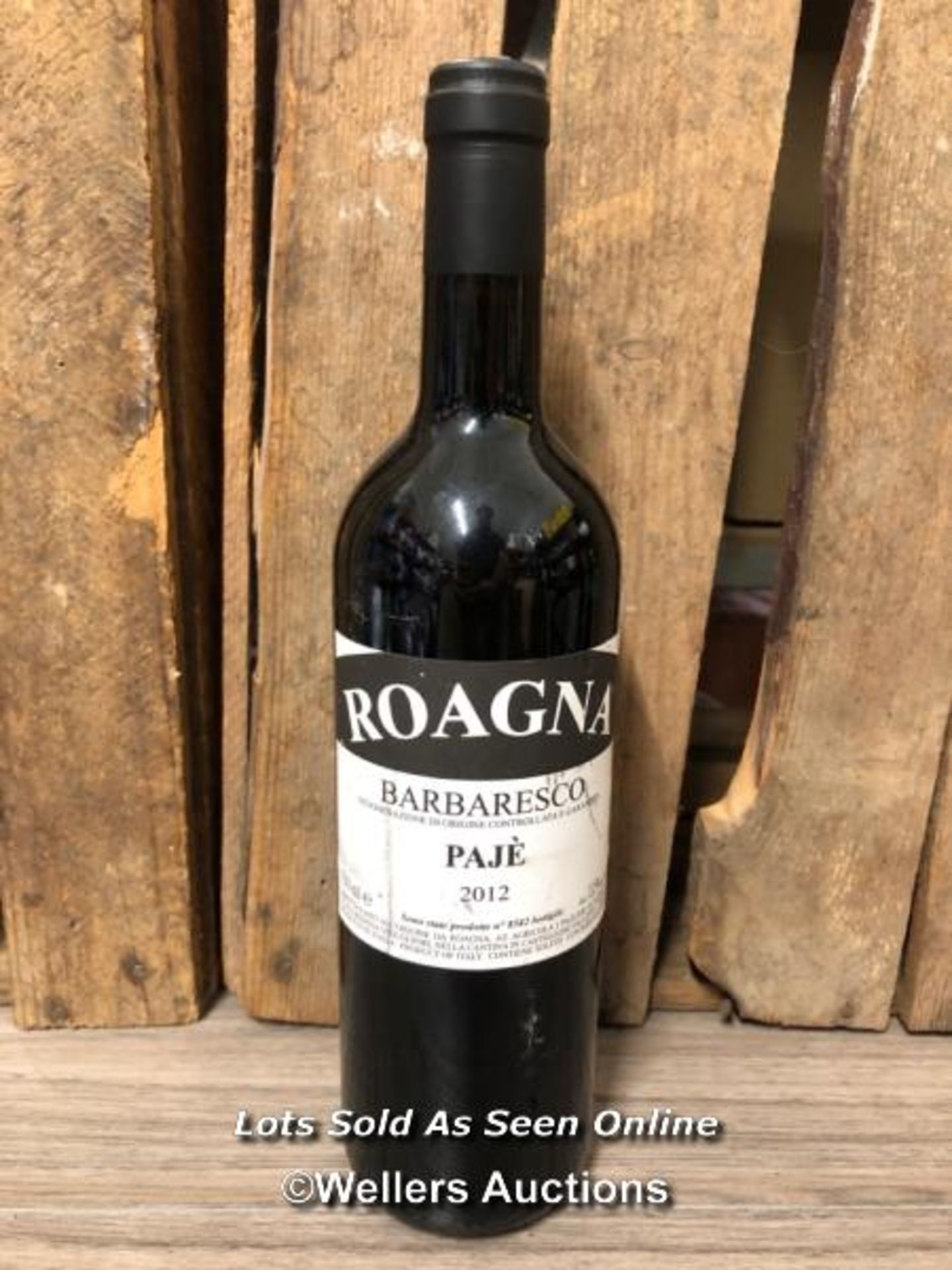 2012 ROAGNA BARBARESCO PAJE, 750ML, 13.5% VOL