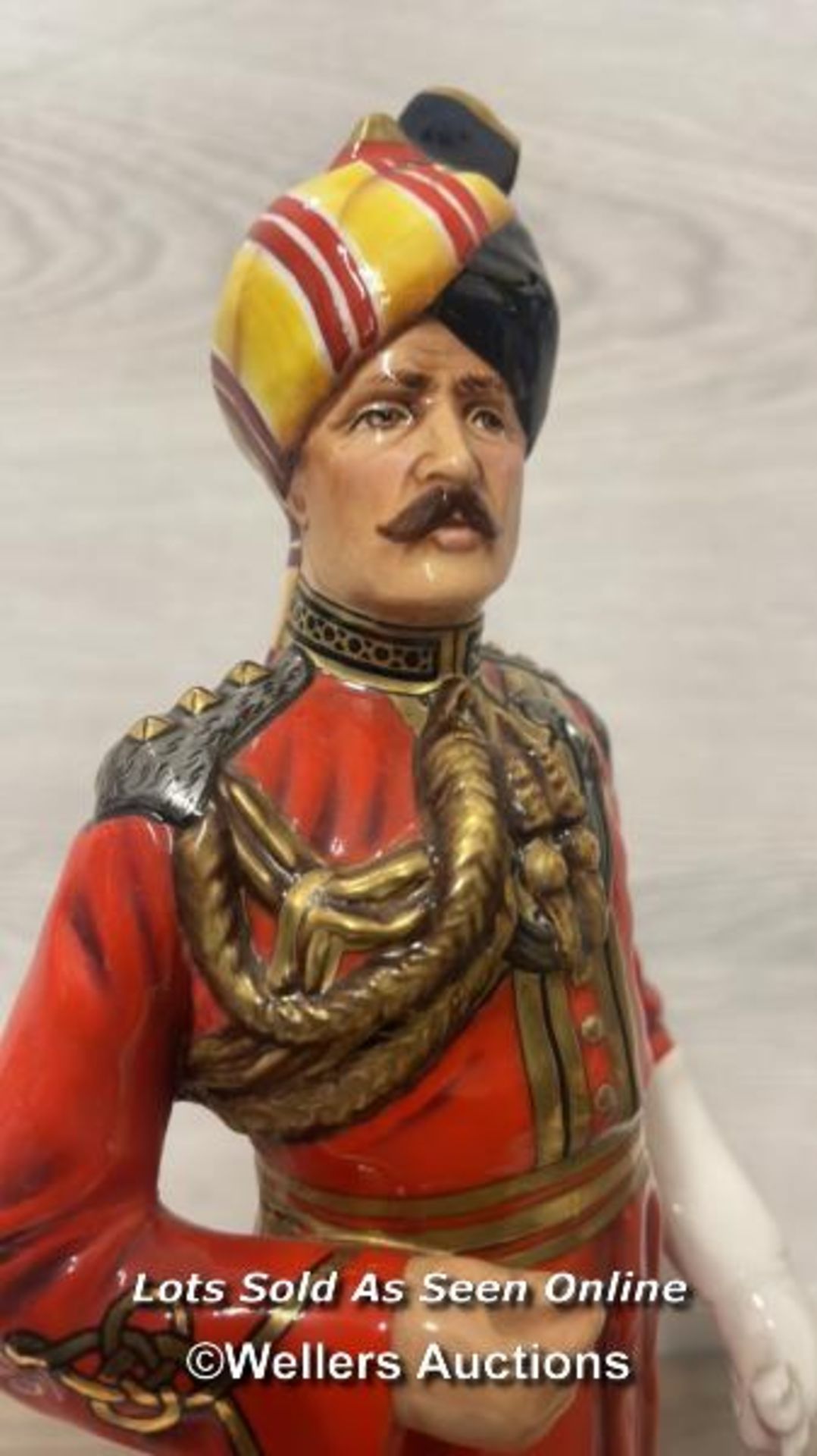 MICHAEL J SUTTY HAND PAINTED PORCELAIN FIGURE, GOVERNORS BODYGUARDS, MADRAS, MODEL NO.106 LIMITED - Image 3 of 5