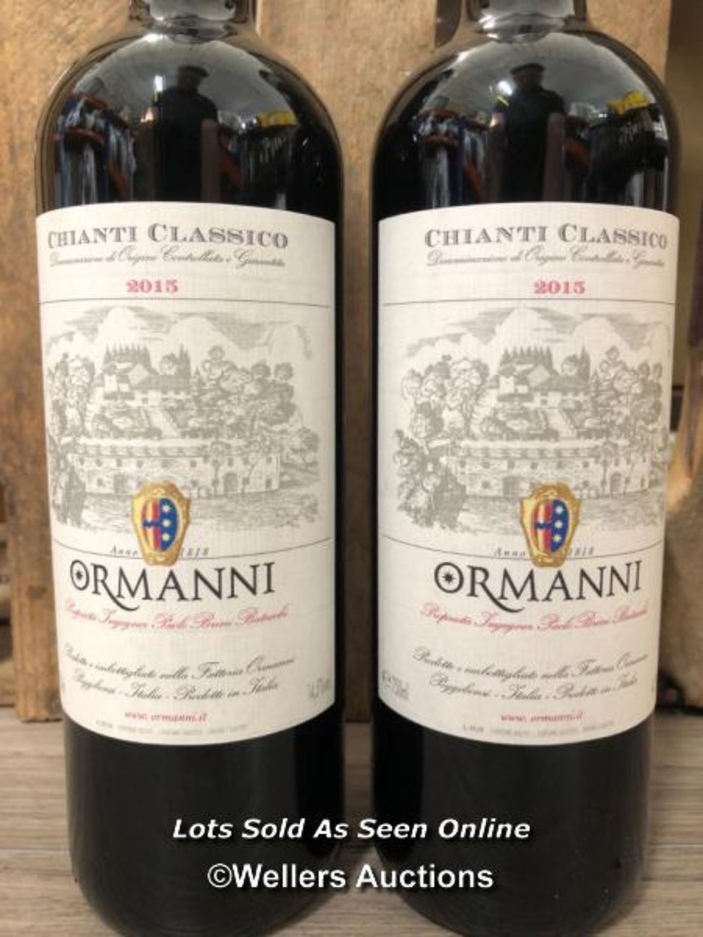 TWO BOTTLES OF 2015 ORMANNI CHIANTI, 750ML, 14.5% VOL - Bild 3 aus 4