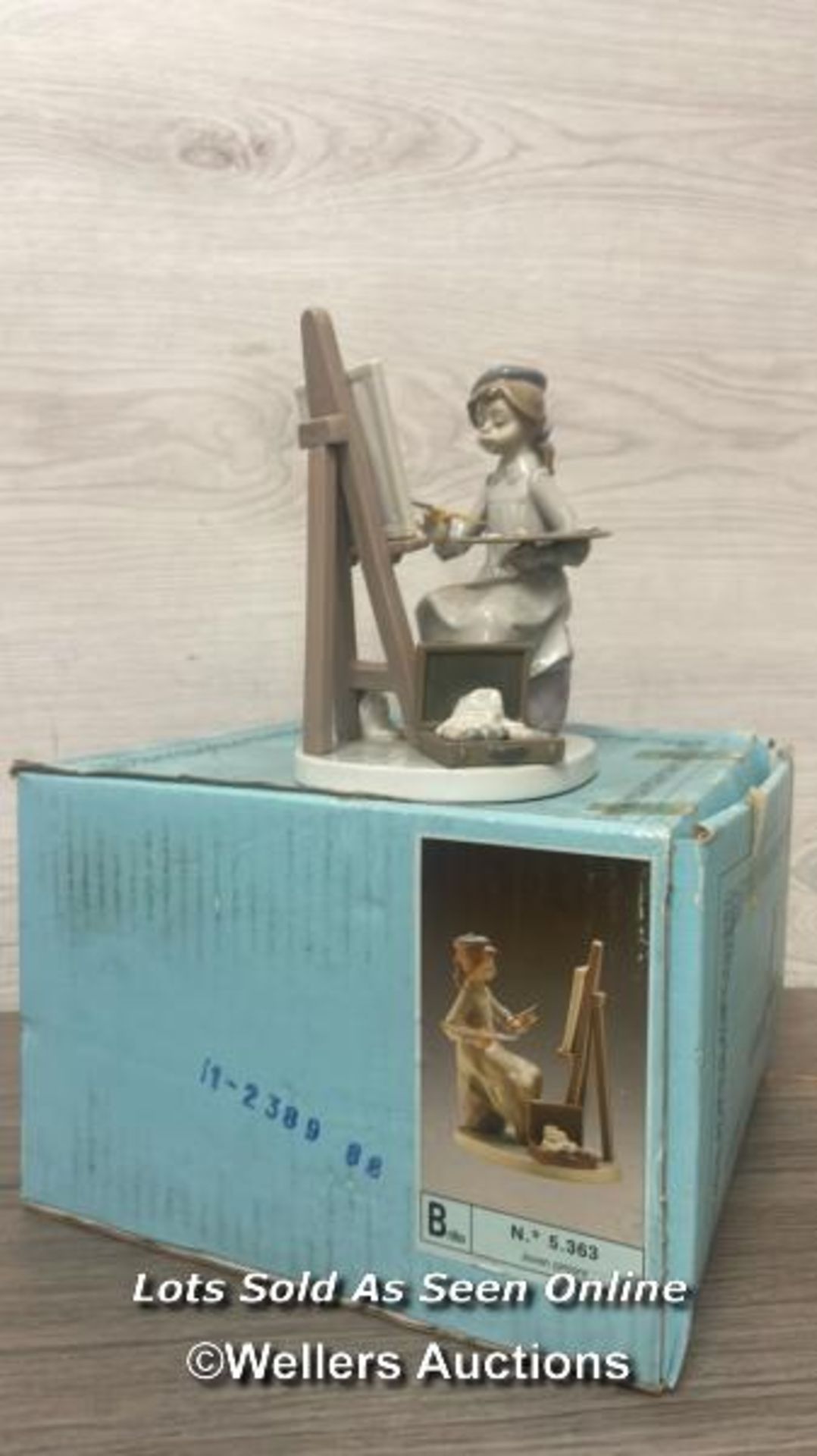 LLADRO FIGURE "YOUNG PAINTER" NO. 5.363, 17CM HIGH, OVERALL GOOD CONDITION, BOXED - Bild 11 aus 11