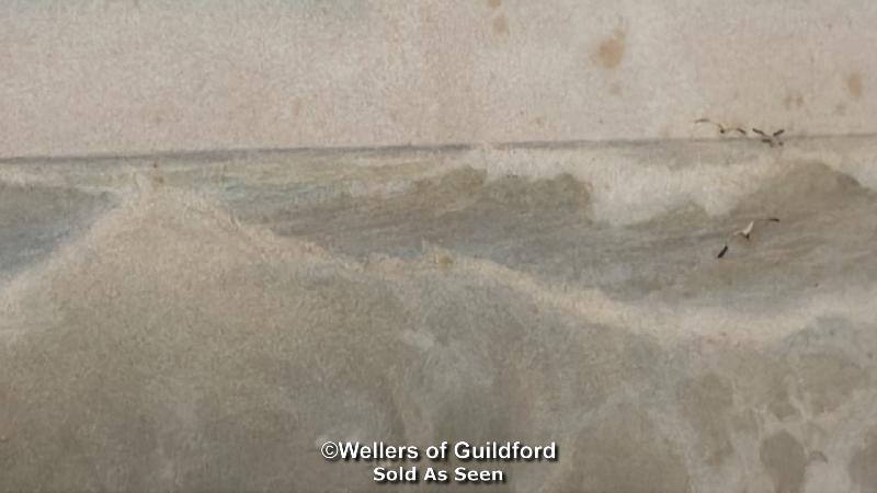 ERNEST STUART (FL.1889 - 1915) FRAMED WATER COLOUR "BLOWING FRESH, TORBAY", SIGNED, 75 X 24CM - Image 3 of 7