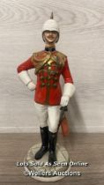 MICHAEL J SUTTY HAND PAINTED PORCELAIN FIGURE, GOVERNORS BODYGUARD, MADRAS, MODEL NO.153 LIMITED