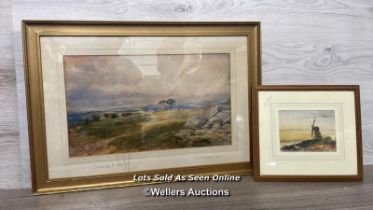 *DAVID COX JNR (1809-1885) TWO FRAMED WATERCOLOURS "NEAR TUNBRIDGE WELLS" 45 X 26CM, SIGNED AND "A