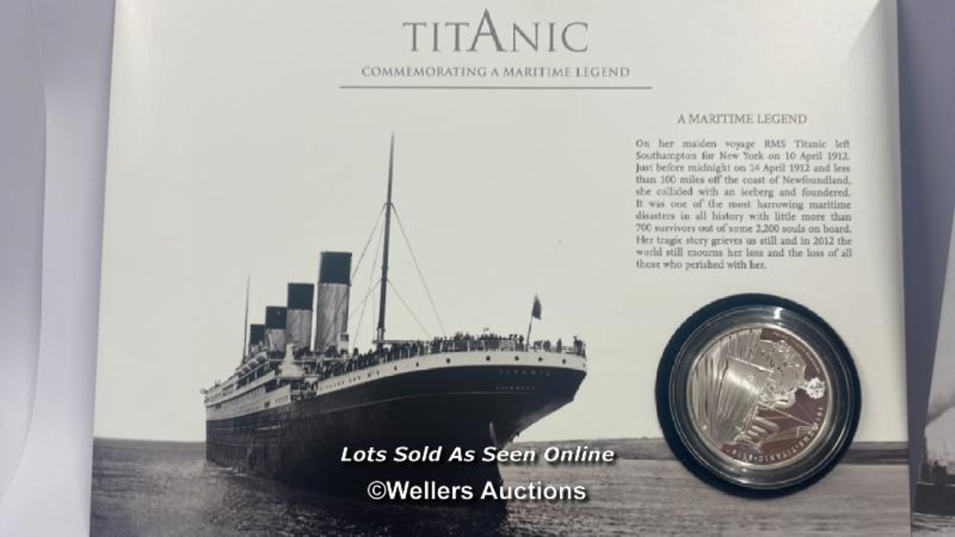 THE ROYAL MINT TITANIC SILVER PROOF £5 COIN NO.0642 AND ROYAL MINT MILLENIUM £5 COIN - Image 2 of 8