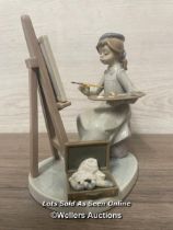 LLADRO FIGURE "YOUNG PAINTER" NO. 5.363, 17CM HIGH, OVERALL GOOD CONDITION, BOXED