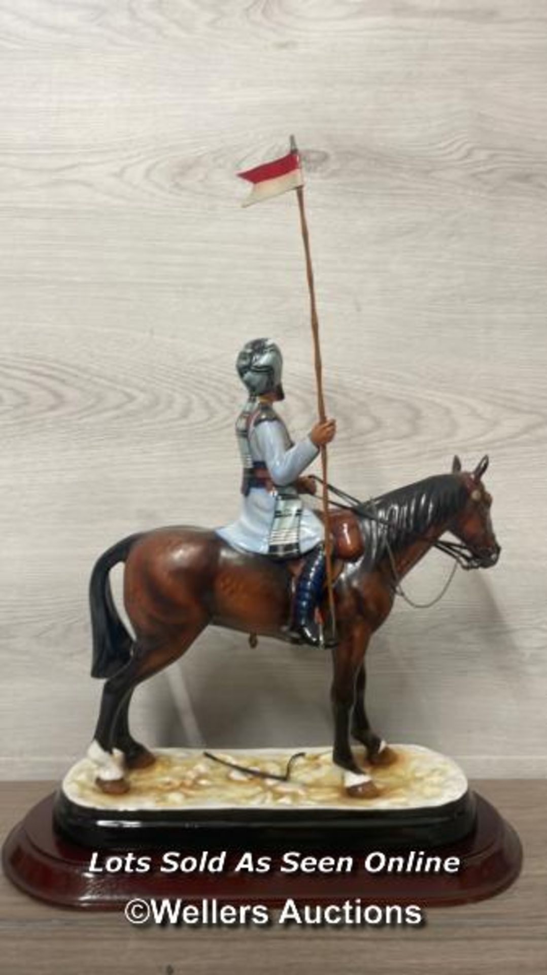 MICHAEL J SUTTY HAND PAINTED PORCELAIN FIGURE, 27TH LIGHT CAVALRY, MODEL NO.50 LIMITED EDITION OF - Image 2 of 12