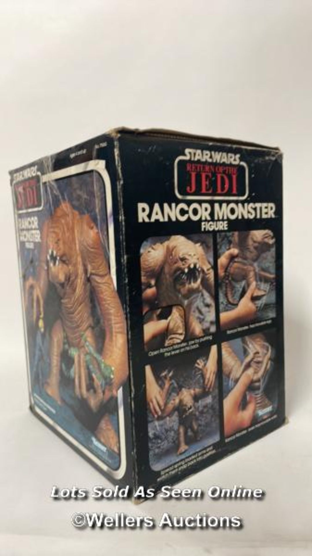 Star Wars vintage Kenner Rancor, Hong Kong 1984, with box, leg joints are a little loose, arms - Image 8 of 9