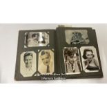 Classic film stars, an album of classic film star potcards from the 1940's