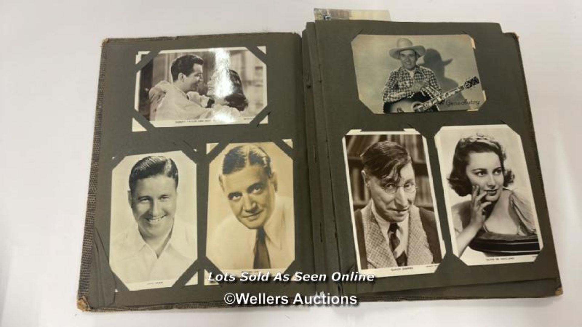 Classic film stars, an album of classic film star potcards from the 1940's