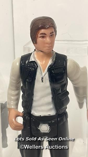 Star Wars vintage Han Solo (small head) 3 3/4" figure, HK, 1977, UKG graded 80% figure 80 paint 80. - Image 4 of 7