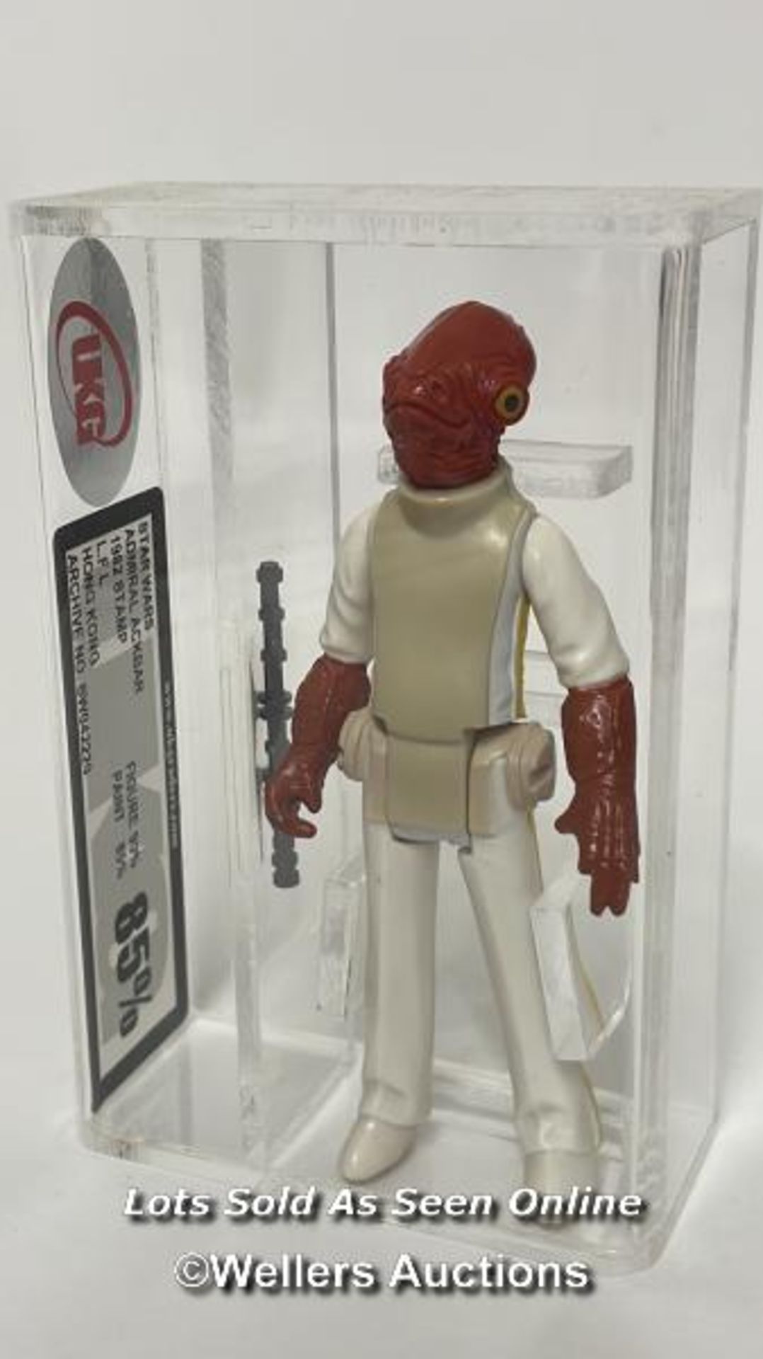 Star Wars vintage Admiral Ackbar 3 3/4" figure, HK 1982, UKG graded 85% figure 90 paint 85 - Image 2 of 7