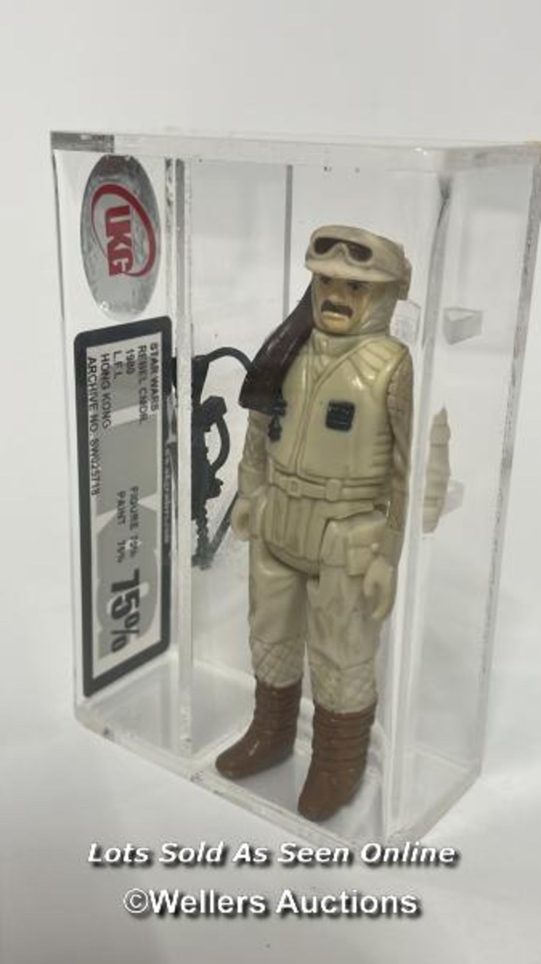 Star Wars vintage Rebel Commander 3 3/4" figure, HK 1980, UKG graded 75% figure 70 paint 75 - Image 2 of 6