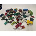 Assorted die cast vehicles including Corgi Austin Mini Countryman, Cars, jeeps and trucks