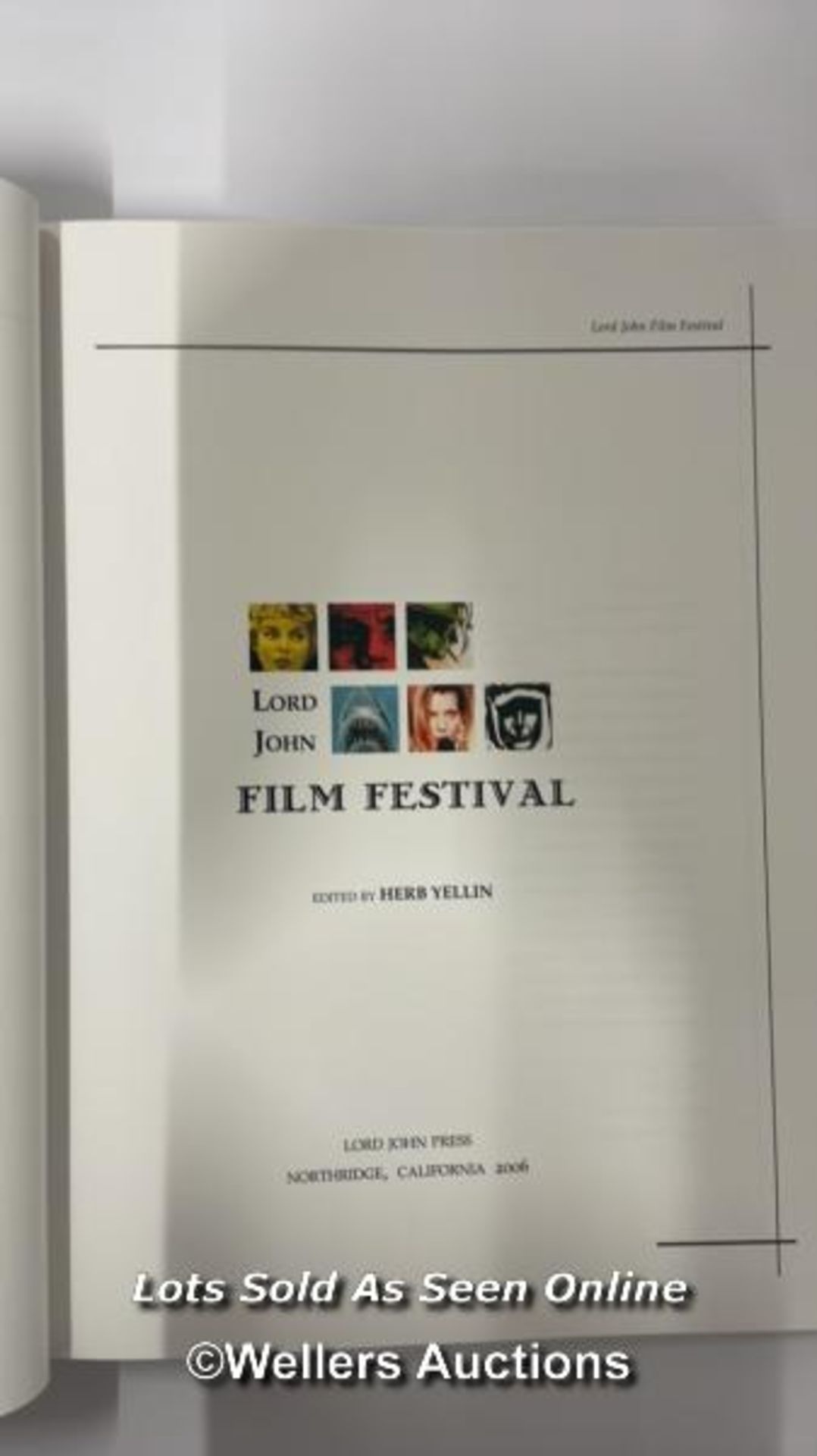 *Film Festival book by Lord John Press, signed by Billy Wilder director of "Some Like It Hot" and " - Image 4 of 9