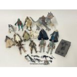 Assorted Star Wars Kenner and Hasbro modern 3 3/4" figures including Jedi Knight Luke with brown