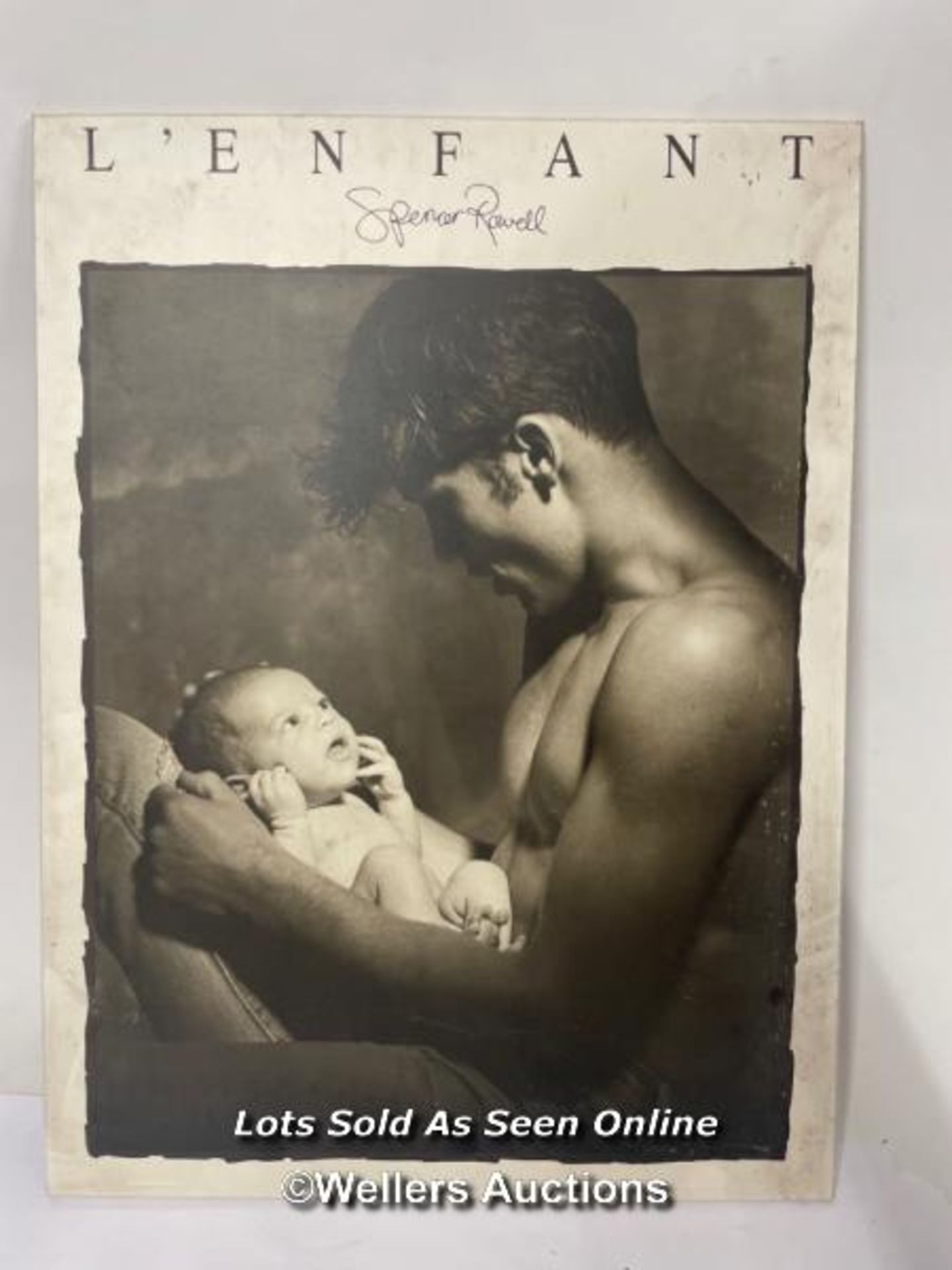 Spencer Rowell print "L'enfant, poster mounted on wood, 59 x 79