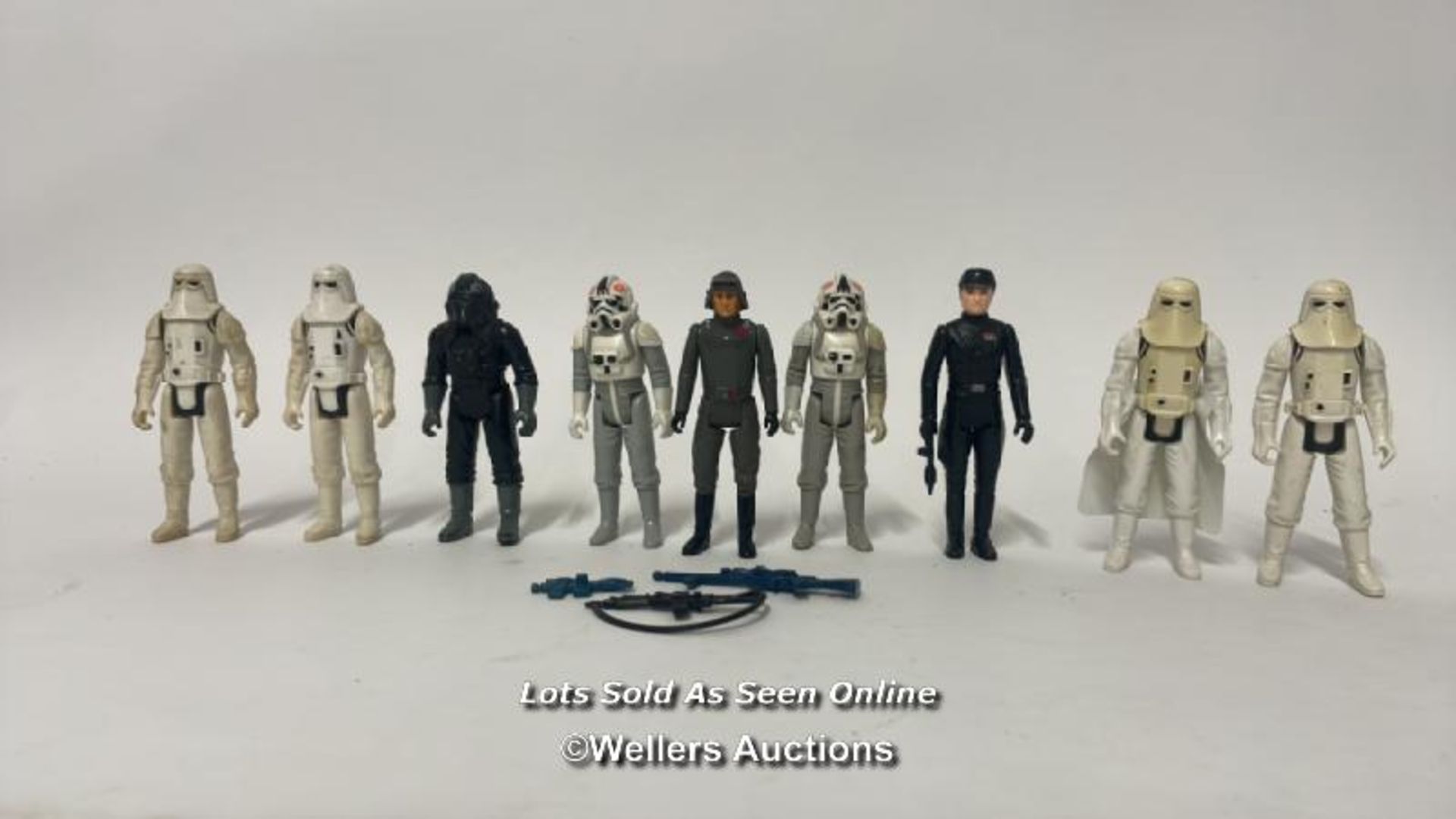 Vintage Star Wars The Empire Strikes Back lot 3 3/4" figures to include AT - AT Commander - stiff
