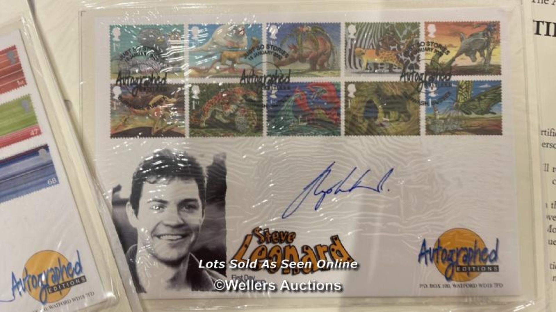Two autographed first day covers by Colin Jackson MBE and Steve Leonard - Image 3 of 4