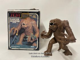 Star Wars vintage Kenner Rancor, Hong Kong 1984, with box, leg joints are a little loose, arms