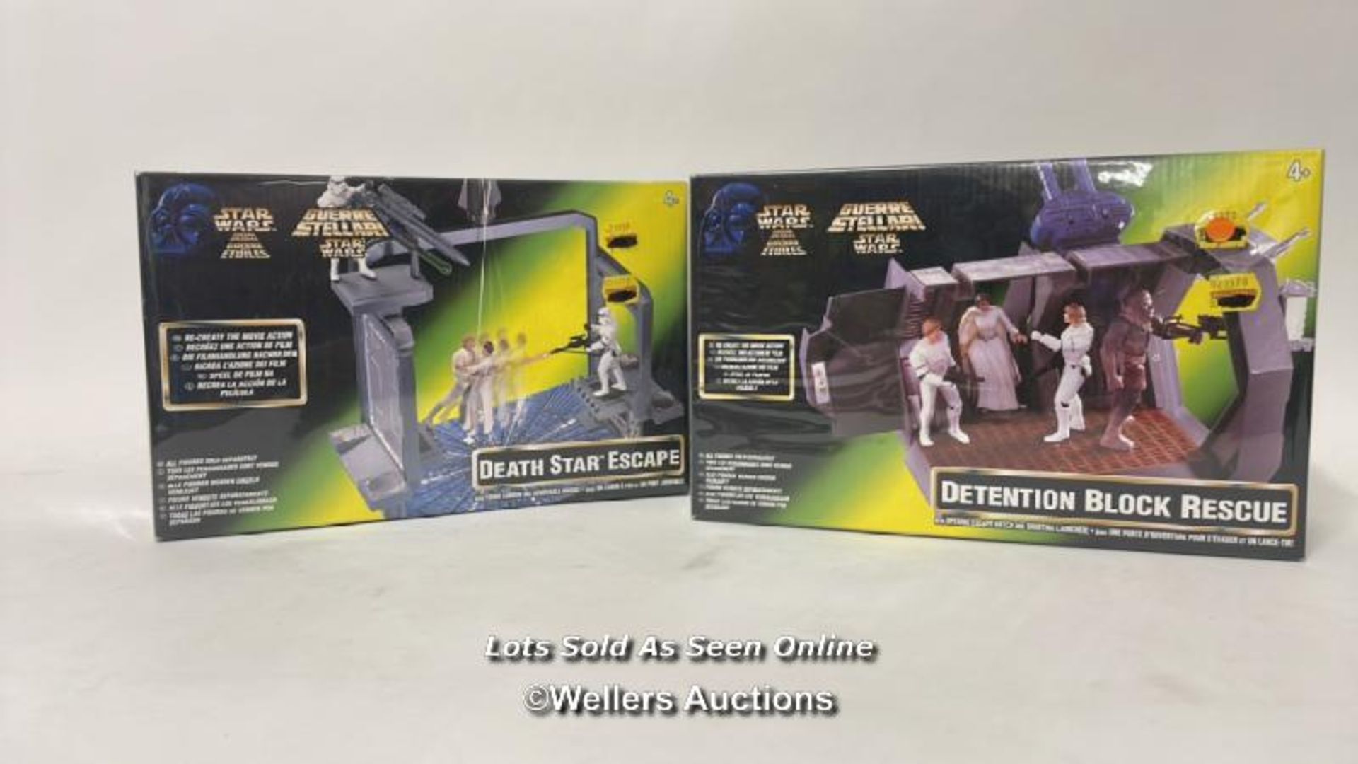 Kenner Power of the Force Detention Block Rescue & Death Star Escape playsets, 1997, both sealed