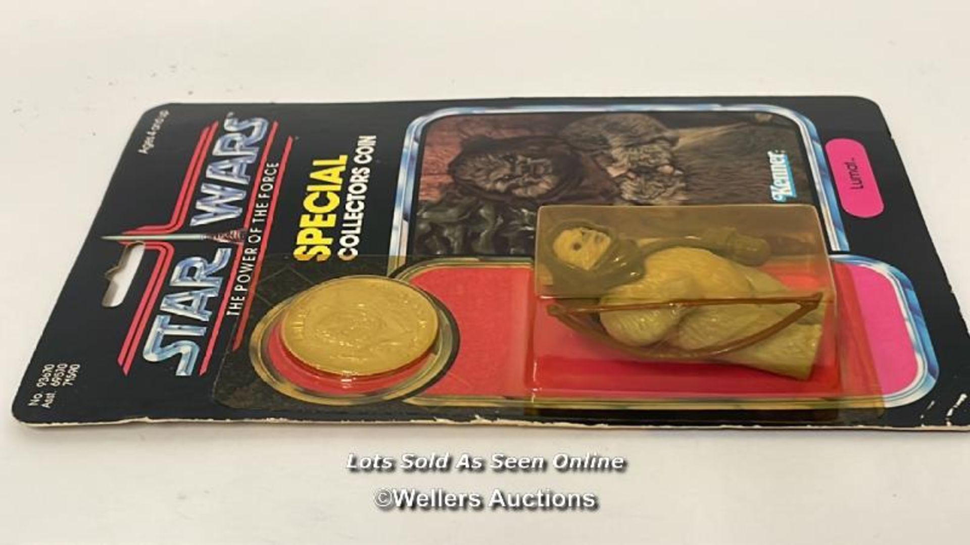 Star Wars vintage Lumat 3 3/4" figure, Power of the Force 92 back with collectors coin, Kenner 1984, - Image 5 of 11