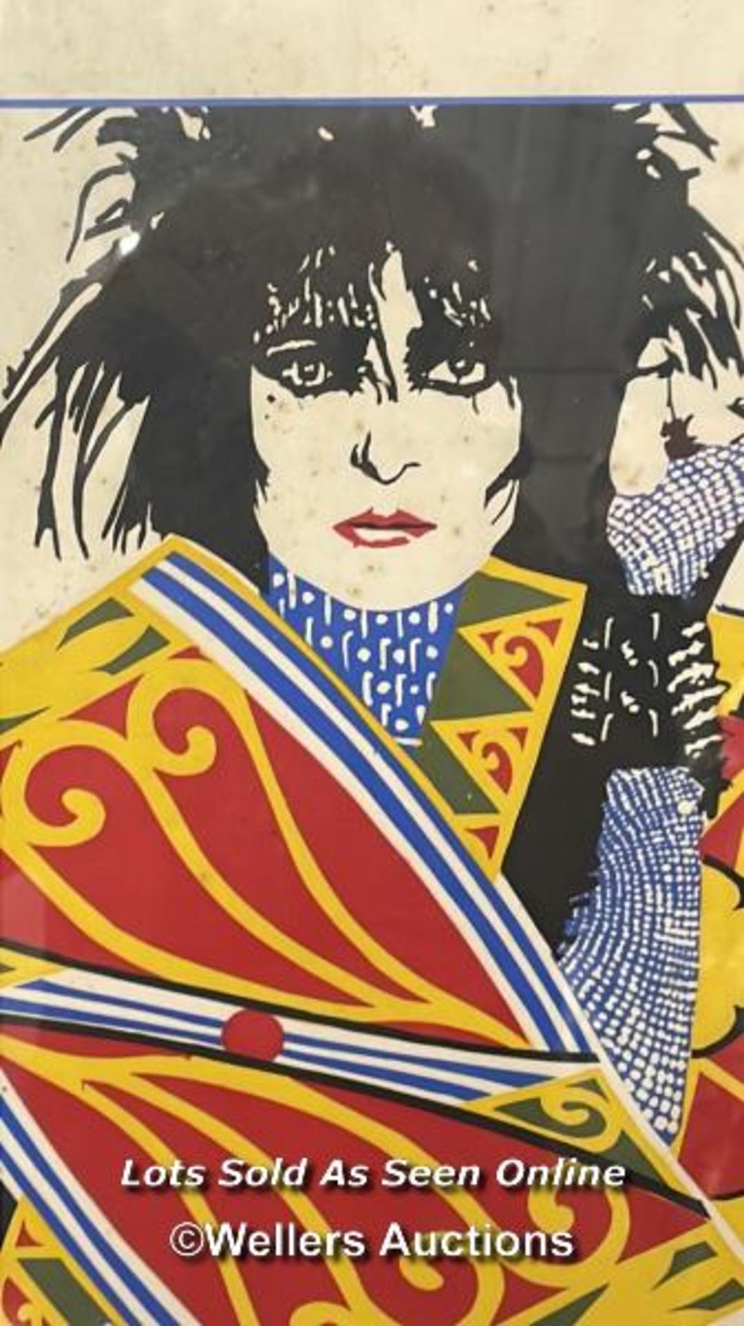 Siouxsie and the Banshees -Siouxsie Sioux original screen print "Queen of Clubs" framed & glazed - Image 2 of 5