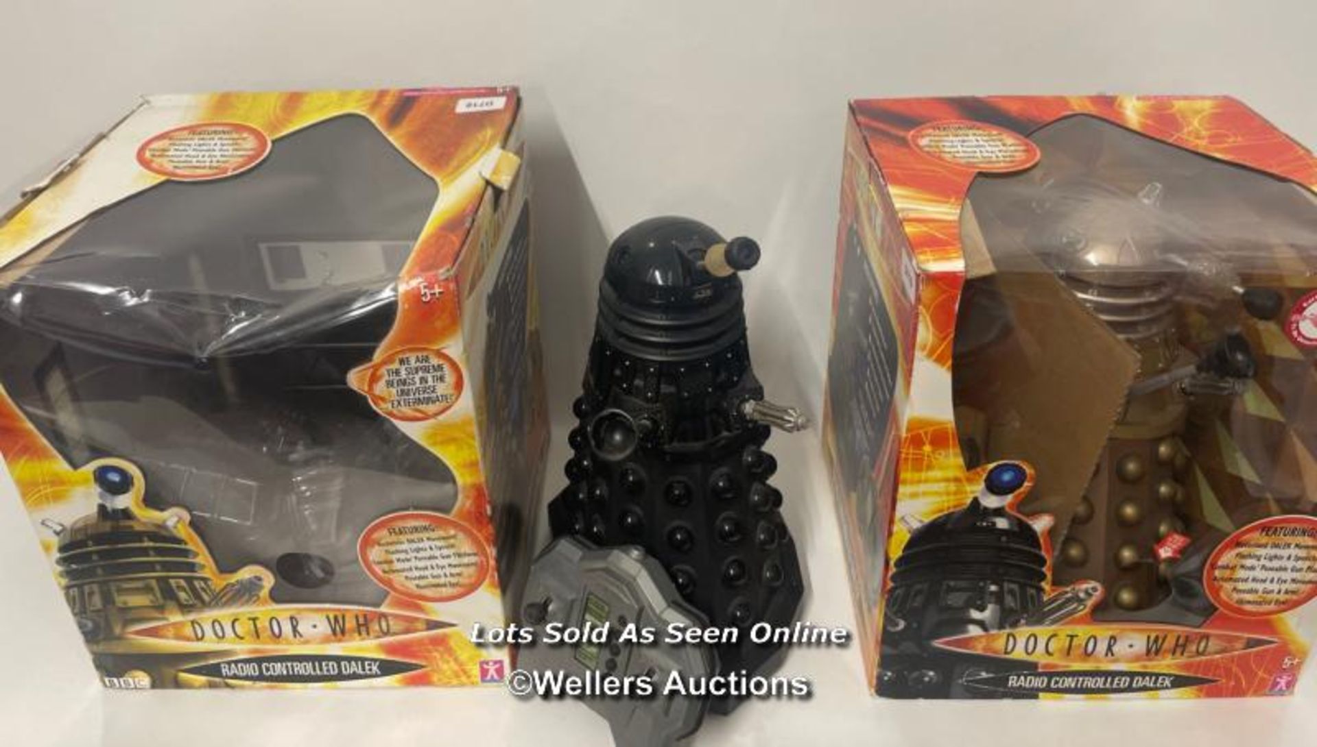 Dr Who - two large remote control Daleks, in need of some restoration