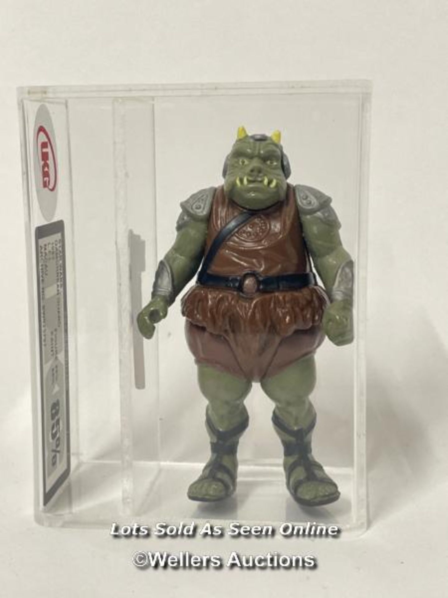 Star Wars vintage Gamorrean Guard 3 3/4" figure, Macau variant, 1983, UKG graded 85% figure 85 paint