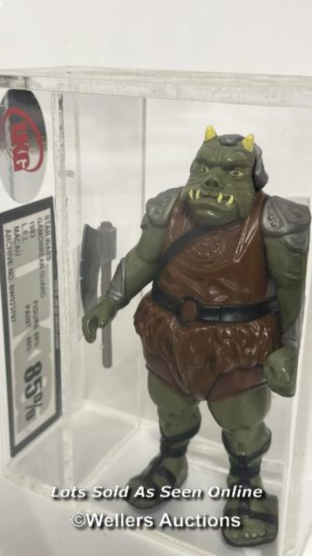 Star Wars vintage Gamorrean Guard 3 3/4" figure, Macau variant, 1983, UKG graded 85% figure 85 paint - Image 2 of 7