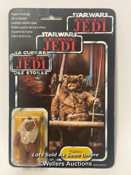 Star Wars vintage Paploo 3 3/4" figure, tri-logo 79 back, Palitoy, Mexico 1983, MOC, clear bubble