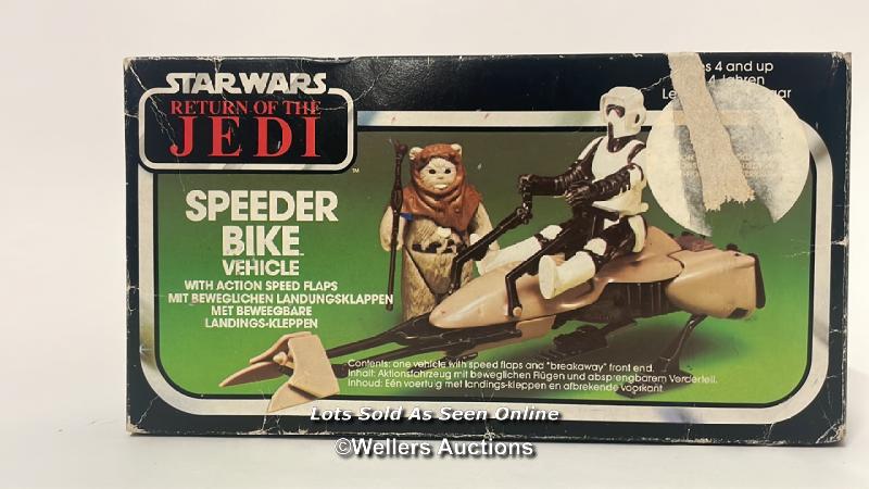 Palitoy Return of the Jedi Speeder Bike in original box, bike in very good condition, box has some - Image 8 of 8