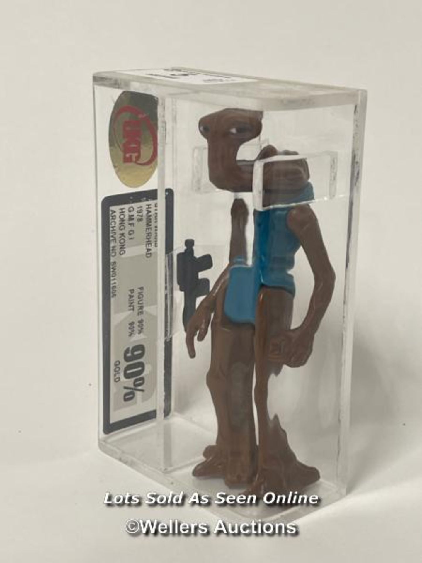 Star Wars vintage Hammerhead 3 3/4" figure, HK, 1978, UKG gold graded 90% figure 90 paint 90. - Image 2 of 7