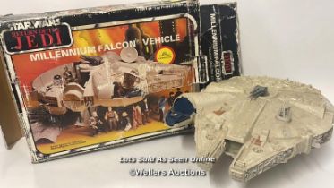 Palitoy vintage Return of the Jedi Millenium Falcon vehicle, with original training ball and floor